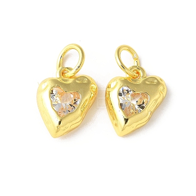 Brass Micro Pave Cubic Zirconia Pendants KK-U067-10G-04-1
