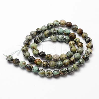 Natural African Turquoise(Jasper) Beads Strands G-D840-15-4mm-1