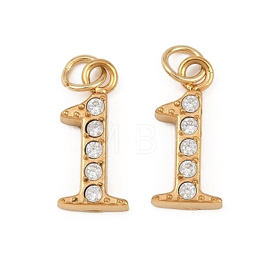 304 Stainless Steel Rhinestone Pendants STAS-N133-03B-G-1