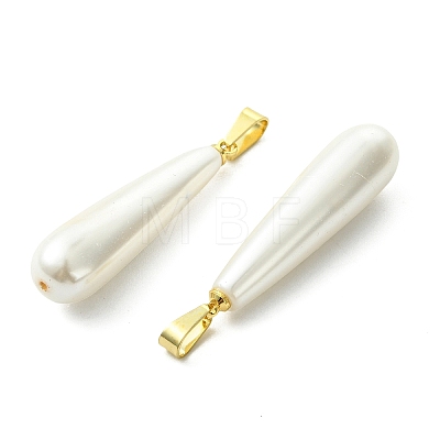 Electroplate Shell Pearl Pendants PALLOY-JF05397-1