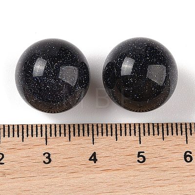 Synthetic Blue Goldstone No Hole Sphere Beads G-K353-04D-26-1