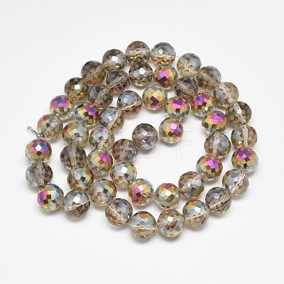 Electroplate Glass Beads Strands EGLA-Q086-12mm-05-1