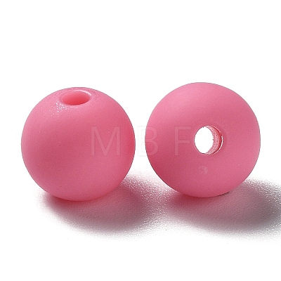 Frosted Opaque Acrylic Beads OACR-P019-01B-04-1