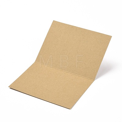 Kraft Paper Thank You Greeting Cards DIY-F120-01A-1