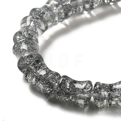Transparent Crackle Glass Beads Strands GLAA-D025-01B-1