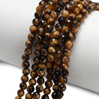 Natural Tiger Eye Beads Strands G-L642-F01-4mm-1