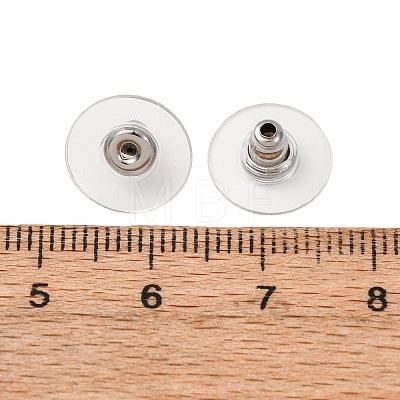 304 Stainless Steel Bullet Clutch Earring Backs X-STAS-Q189-02-1