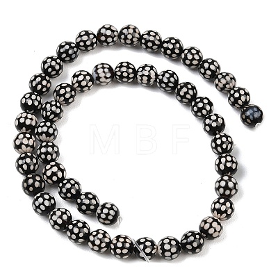 Tibetan Style dZi Beads Strands G-G328-A02-8mm-1
