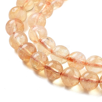 Natural Citrine Beads Strands G-S150-09-6mm-1