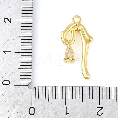 Brass Micro Pave Clear Cubic Zirconia Pendants KK-L219-08G-1