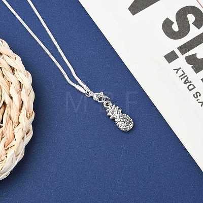 Brass Round Snake Chain Necklaces NJEW-BB10864-20-1