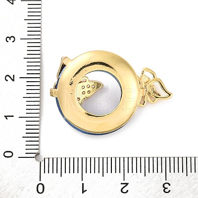 Brass Pendants with Cubic Zirconia and Glass KK-D536-21G-06-1