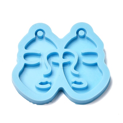 Abstract Face Statue Silicone Molds X-DIY-F056-01A-01A-1