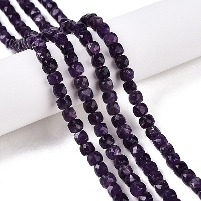 Natural Lepidolite Beads Strands G-N342-128-1-1