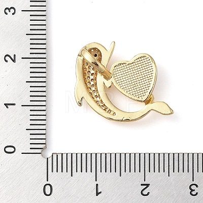Brass Micro Pave Clear Cubic Zirconia Pendants KK-I712-54A-G-1