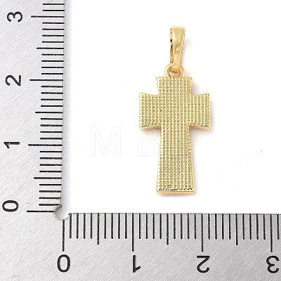 Brass Pave Natural White Shell Pendants KK-S522-01B-G-1