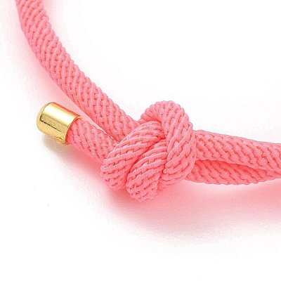 Adjustable Nylon Round Milan Cord Slider Bracelet Making FB-H001-01G-07-1