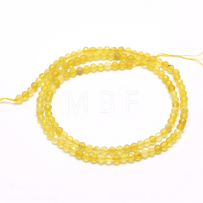Natural Yellow Opal Beads Strands G-F509-07-4mm-1