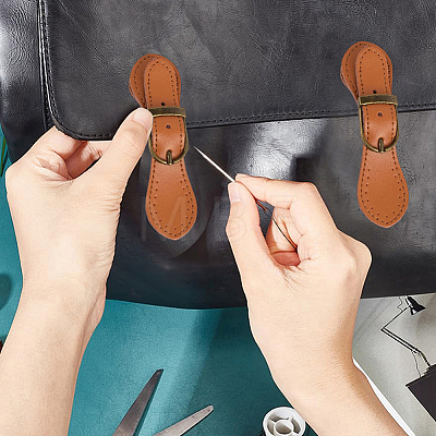 4Pcs 2 Colors Leather Toggle Buckle FIND-CL0002-20-1