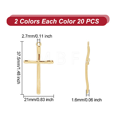 40Pcs 2 Colors Rack Plating Alloy Pendants FIND-AR0003-78-1