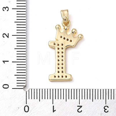 Rack Plating Brass Micro Pave Cubic Zirconia Pendants KK-D535-01I-RS-1