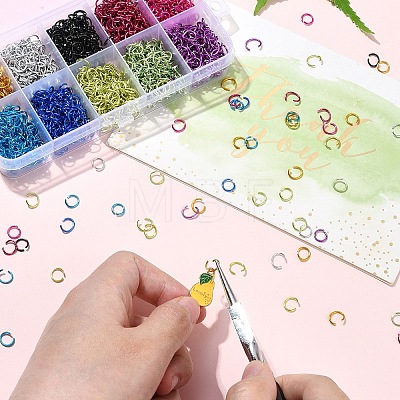 10 Colors Aluminum Wire Open Jump Rings FIND-YW0004-97-1