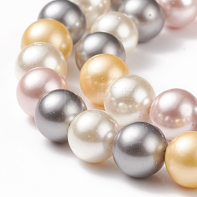 Shell Pearl Bead Strands BSHE-L017-17-1