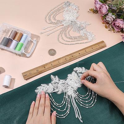 Flower Computerized Embroidery Ornament Accessories AJEW-WH0410-116B-1