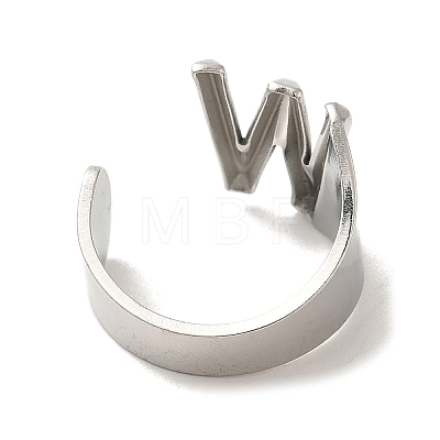 Non-Tarnish 201 Stainless Steel Finger Rings RJEW-H223-04P-W-1