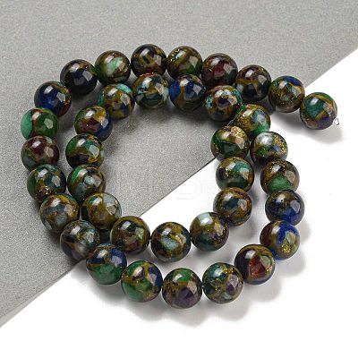 Synthetic Gold Clinquant Stone Beads Strands G-P549-A01-02B-1