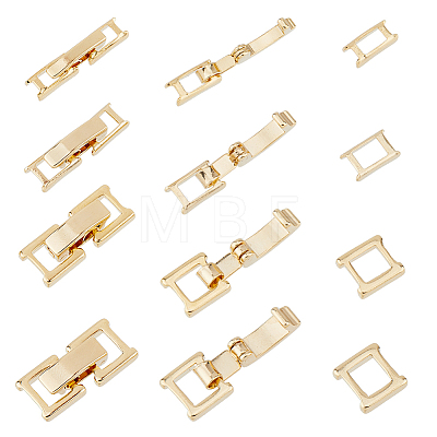 SUPERFINDINGS 16 Sets 4 Styles Eco-Friendly Brass Watch Band Clasps KK-FH0007-07-1