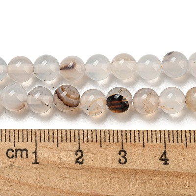 Natural Dendritic Agate Beads Strands G-A232-A01-02-1