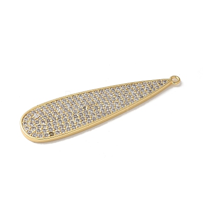 Brass Micro Pave Cubic Zirconia Pendants KK-P290-59G-1