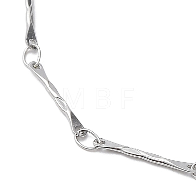 304 Stainless Steel Bar Link Chain Necklaces NJEW-K249-16P-1