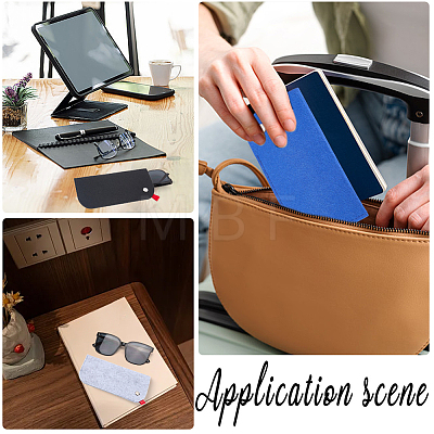 3Pcs 3 Colors Rectangle Felt Eyeglass Case AJEW-CN0007-36A-1