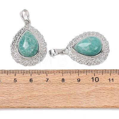 Natural Amazonite Pendants GG-CBA0251-08A-P-1