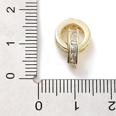 Brass Micro Pave Clear Cubic Zirconia Pendants X-ZIRC-L104-008G-1