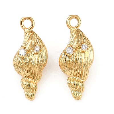 Ocean Theme Brass Micro Pave Cubic Zirconia Pendants KK-F902-08Q-G-1