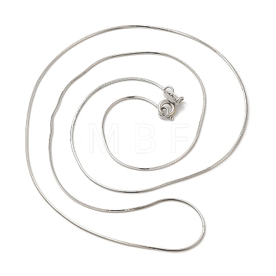 Rhodium Plated Sterling Silver Snake Chain Necklaces X-NJEW-M153-15A-20-1