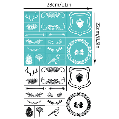 Self-Adhesive Silk Screen Printing Stencil DIY-WH0338-350-1