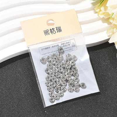 SHEGRACE Brass Micro Pave Clear Cubic Zirconia Spacer Beads XGRQ1U734-308P-1