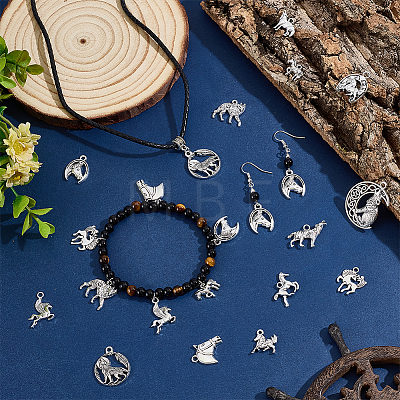 112Pcs Tibetan Style Alloy Pendants FIND-PH0062-11-1