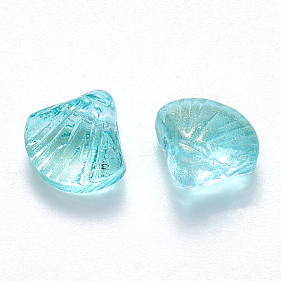 Transparent Spray Painted Glass Beads GLAA-T016-04A-1
