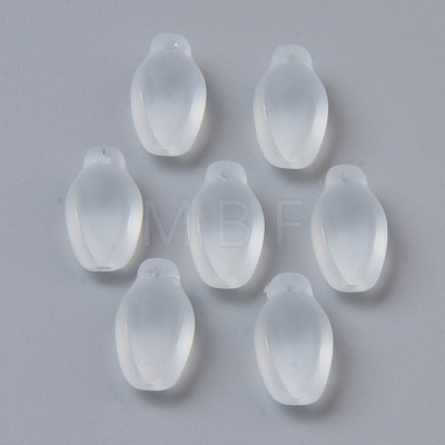 Transparent Spray Painted Glass Pendants GLAA-S190-016J-01-1