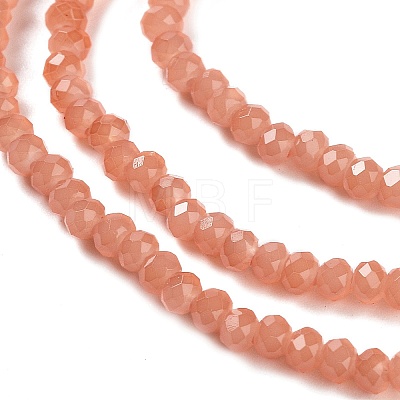 Baking Painted Imitation Jade Glass Bead Strands DGLA-A034-J8MM-A34-1