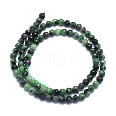 Natural Ruby in Zoisite Beads Strands G-K310-C10-4.5mm-1