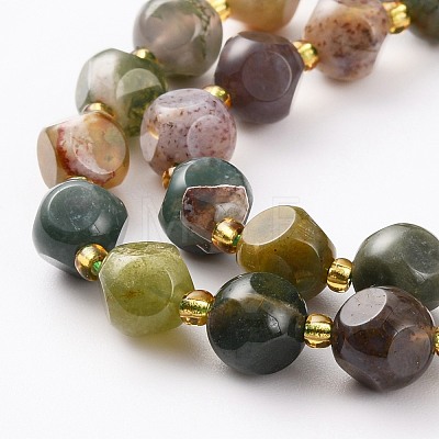 Natural Jade Beads Strands G-A030-B21-8mm-B-1