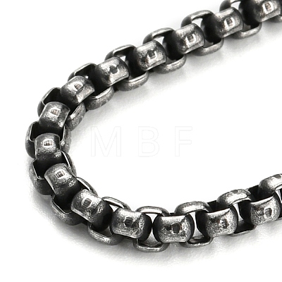 304 Stainless Steel Box Chain Necklace NJEW-D046-02B-1
