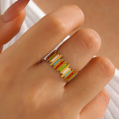 304 Stainless Steel Cuff Open Rings for Women RJEW-I113-02G-04-1