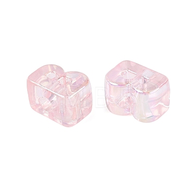 UV Plating Transparent Acrylic European Beads OACR-M027-02B-01-1